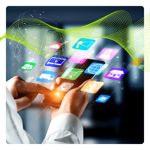 Phone screen displaying apps 