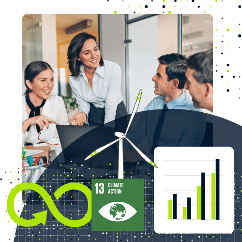 Data Team working on ESG Net Zero Climate Action